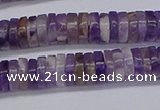 CRB1007 15.5 inches 2*6mm heishi dogtooth amethyst beads wholesale