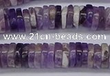 CRB1008 15.5 inches 2*7mm heishi dogtooth amethyst beads wholesale