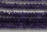 CRB101 15.5 inches 2.5*4mm faceted rondelle amethyst beads