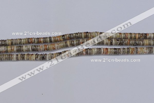 CRB1010 15.5 inches 2*4mm heishi chrysanthemum agate beads