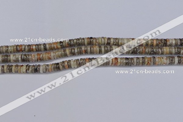 CRB1011 15.5 inches 2*5mm heishi chrysanthemum agate beads