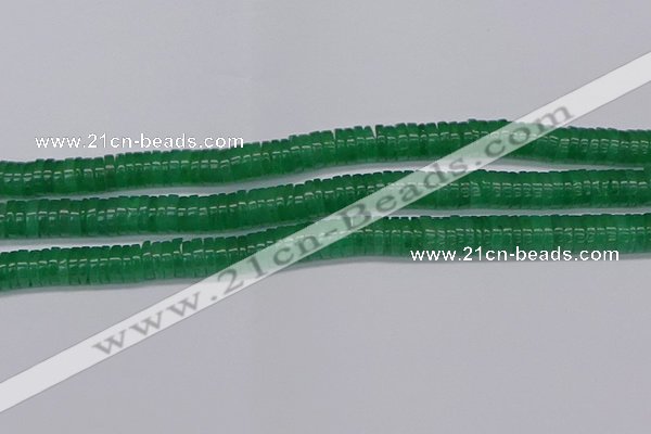 CRB1032 15.5 inches 2*6mm heishi green aventurine beads wholesale