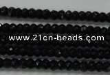 CRB104 15.5 inches 2.5*4mm faceted rondelle black agate beads