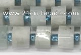 CRB1050 15.5 inches 4*6mm - 5*6mm faceted tyre aquamarine beads