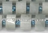 CRB1051 15.5 inches 5*8mm - 6*8mm faceted tyre aquamarine beads