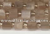 CRB1057 15.5 inches 4*6mm - 5*6mm faceted tyre moonstone beads