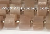 CRB1058 15.5 inches 5*8mm - 6*8mm faceted tyre moonstone beads