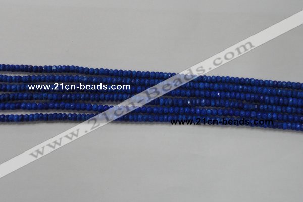 CRB106 15.5 inches 2.5*4mm faceted rondelle dyed turquoise beads