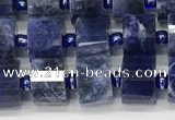 CRB1073 15.5 inches 5*8mm - 6*8mm faceted tyre sodalite beads