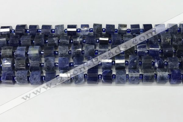 CRB1074 15.5 inches 7*9mm - 8*10mm faceted tyre sodalite beads