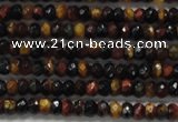 CRB108 15.5 inches 2.5*4mm faceted rondelle red & yellow tiger eye beads