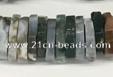 CRB1084 15.5 inches 5*20mm - 6*22mm faceted heishi ocean jasper beads