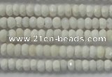 CRB109 15.5 inches 2.5*4mm faceted rondelle white agate beads