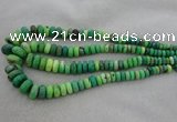 CRB1108 15.5 inches 5*8mm - 9*18mm rondelle grass agate beads