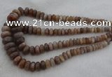 CRB1112 15.5 inches 5*8mm - 9*18mm rondelle moonstone beads