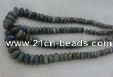 CRB1114 15.5 inches 5*8mm - 9*18mm rondelle labradorite beads