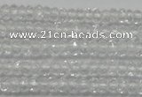 CRB112 15.5 inches 2.5*4mm faceted rondelle white crystal beads