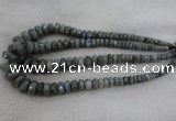 CRB1134 15.5 inches 5*8mm - 9*18mm faceted rondelle labradorite beads