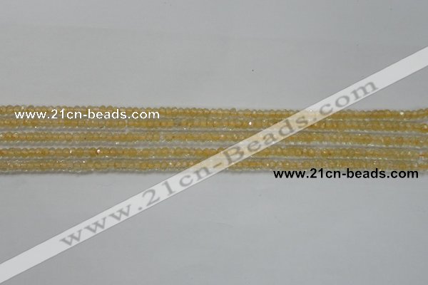 CRB114 15.5 inches 3*4.5mm faceted rondelle citrine gemstone beads