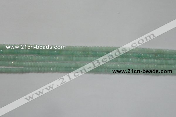 CRB115 15.5 inches 3*4.5mm faceted rondelle amazonite beads