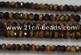 CRB116 15.5 inches 3*5mm faceted rondelle yellow tiger eye beads