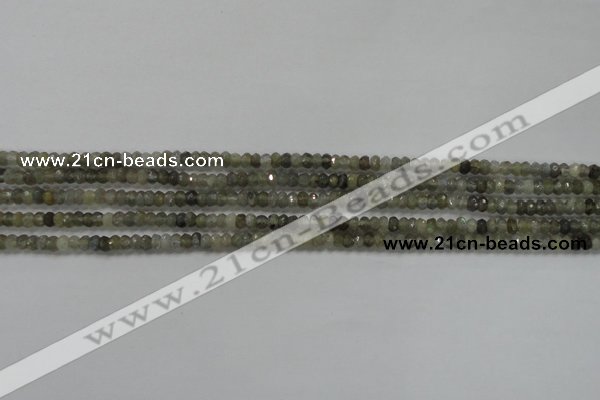 CRB118 15.5 inches 3*5mm faceted rondelle labradorite beads