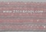 CRB119 15.5 inches 3*5mm faceted rondelle rose quartz beads