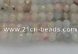 CRB1201 15.5 inches 3*4mm faceted rondelle morganite beads