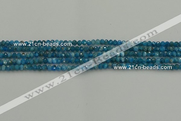 CRB1203 15.5 inches 3*4mm faceted rondelle apatite beads