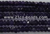 CRB121 15.5 inches 4*6mm faceted rondelle amethyst beads