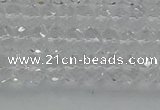 CRB1210 15.5 inches 4*6mm faceted rondelle white crystal beads