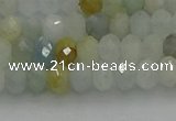 CRB1212 15.5 inches 4*6mm faceted rondelle aquamarine beads