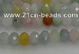 CRB1213 15.5 inches 4*6mm faceted rondelle morganite beads