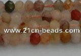 CRB1214 15.5 inches 4*6mm faceted rondelle mixed rutilated quartz beads