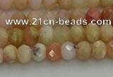 CRB1215 15.5 inches 4*6mm faceted rondelle pink opal beads