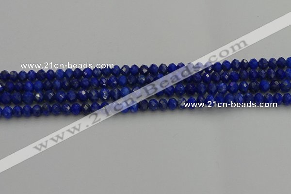 CRB1217 15.5 inches 4*6mm faceted rondelle lapis lazuli beads