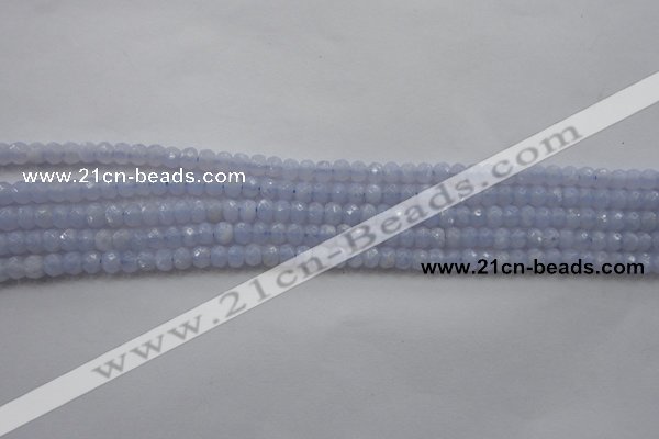 CRB123 15.5 inches 2.5*4mm faceted rondelle blue lace agate beads