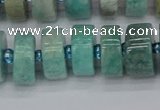 CRB1233 15.5 inches 6*12mm tyre amazonite gemstone beads