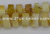 CRB1239 15.5 inches 6*10mm tyre matte yellow opal gemstone beads