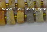 CRB1247 15.5 inches 6*12mm tyre matte crazy lace agate beads