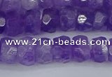 CRB1276 15.5 inches 6*10mm faceted rondelle lavender amethyst beads