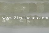 CRB1279 15.5 inches 5*8mm faceted rondelle white moonstone beads