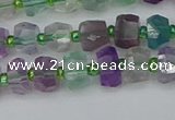 CRB1287 15.5 inches 5*8mm faceted rondelle fluorite beads