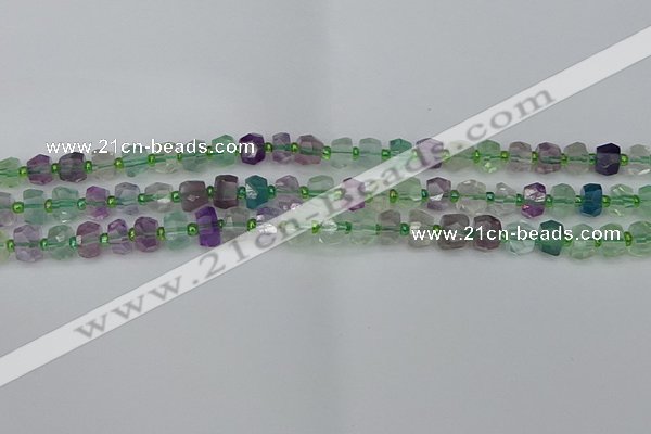 CRB1287 15.5 inches 5*8mm faceted rondelle fluorite beads