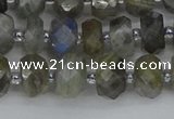 CRB1295 15.5 inches 5*8mm faceted rondelle labradorite beads