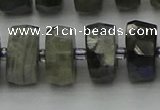CRB1304 15.5 inches 8*16mm faceted rondelle labradorite beads