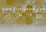 CRB1325 15.5 inches 8*18mm faceted rondelle citrine beads