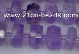 CRB1331 15.5 inches 6*10mm faceted rondelle lavender amethyst beads