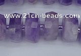 CRB1333 15.5 inches 7*14mm faceted rondelle lavender amethyst beads