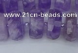 CRB1334 15.5 inches 8*16mm faceted rondelle lavender amethyst beads